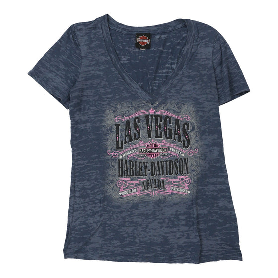 Vintage grey Las Vegas Nevada Harley Davidson T-Shirt - womens x-large