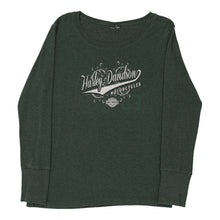  Vintage green Harley Davidson Long Sleeve T-Shirt - womens x-large