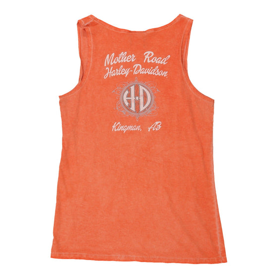 Vintage orange Harley Davidson Vest - womens x-large