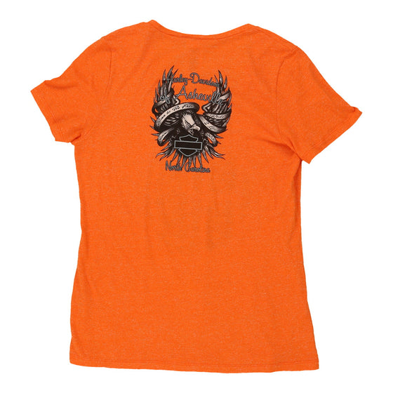 Vintage orange Harley Davidson T-Shirt - womens large