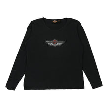  Vintage black Harley Davidson Long Sleeve T-Shirt - womens x-large