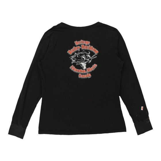 Vintage black Harley Davidson Long Sleeve T-Shirt - womens medium