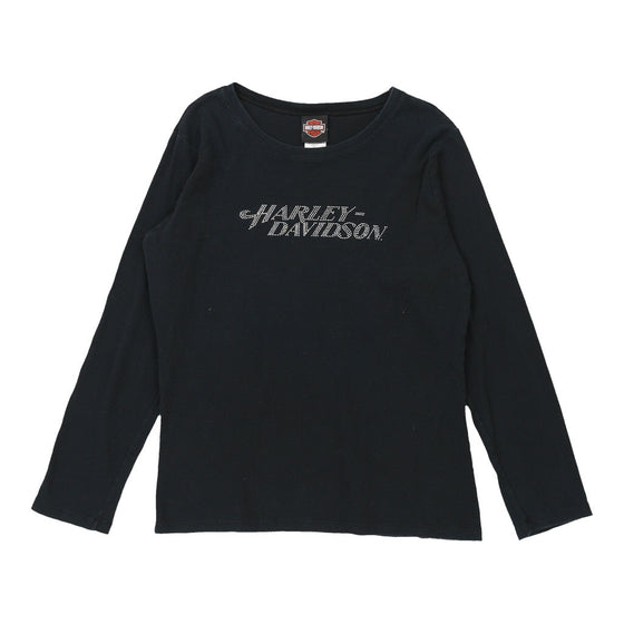 Vintage black Harley Davidson Long Sleeve T-Shirt - womens x-large