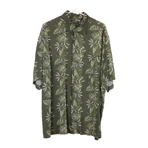 Vintage green Puritan Hawaiian Shirt - mens large