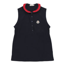  Moncler Polo Top - Medium Navy Cotton