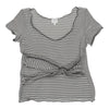 Armani Striped Top - Large Black & White Cotton