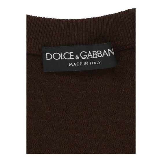 Dolce & Gabbana Jumper - Small Brown Wool Blend