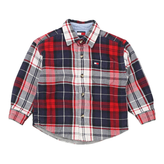 Vintage red Age 3 Tommy Hilfiger Flannel Shirt - boys x-small