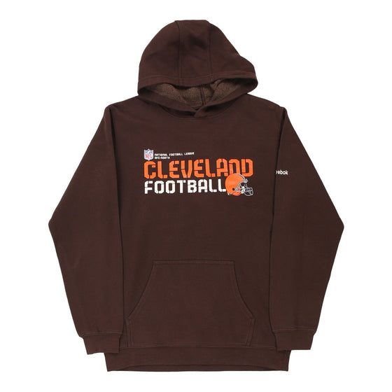 Vintage brown Age 15-16 Cleveland Football Reebok Hoodie - boys x-large