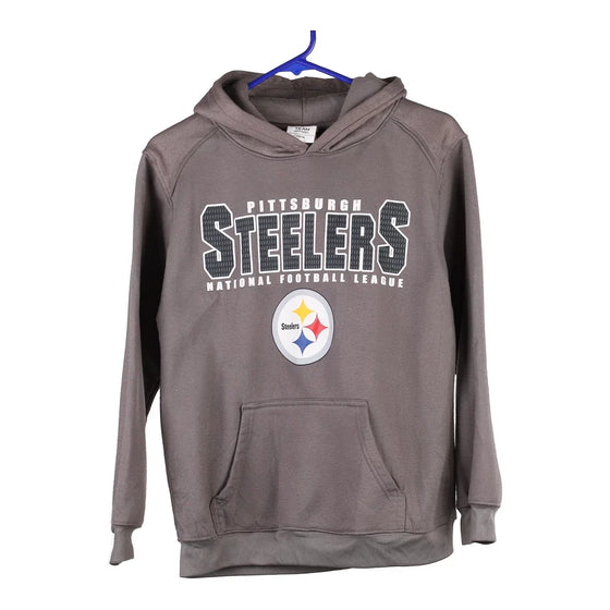 Vintage grey Age 12-14 Pittsburgh Steelers Nfl Hoodie - boys large