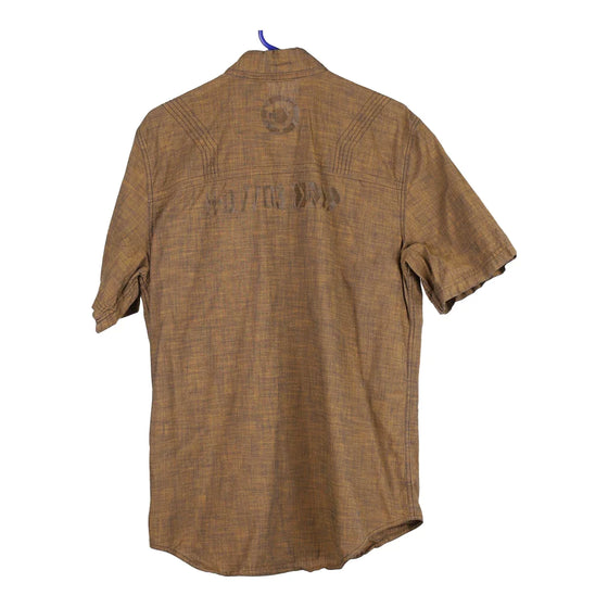 Vintage brown Harley Davidson Short Sleeve Shirt - mens medium