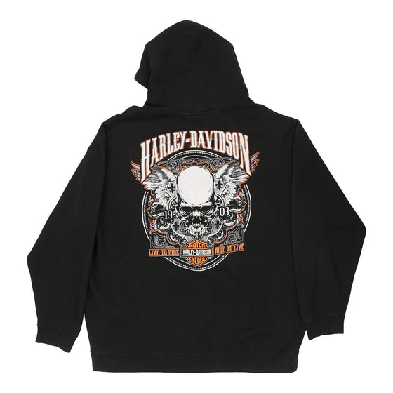 Vintage black Harley Davidson Hoodie - mens x-large