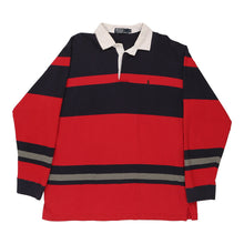  Vintage block colour Polo Ralph Lauren Rugby Shirt - mens x-large