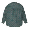 Vintage blue Camiceria Scapin Patterned Shirt - mens x-large