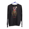 Vintage black Fruit Of The Loom Sweatshirt - mens large