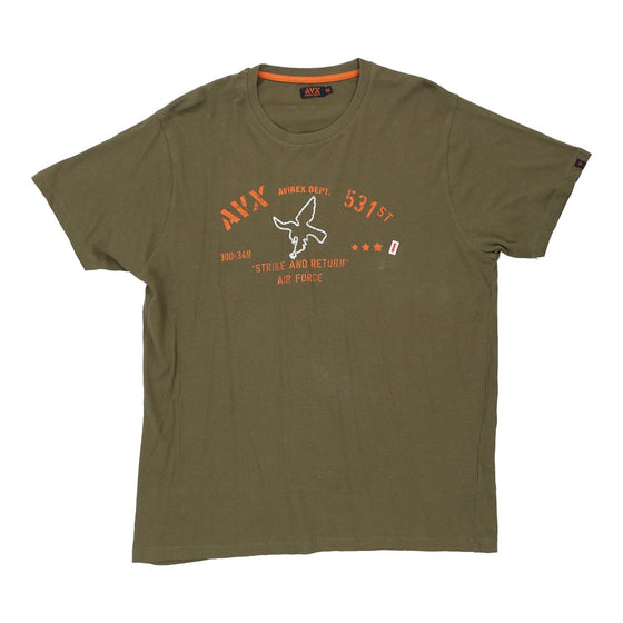 Vintage khaki Avirex T-Shirt - mens xx-large