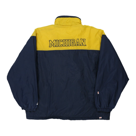 Vintage navy Michigan Starter Jacket - mens x-large