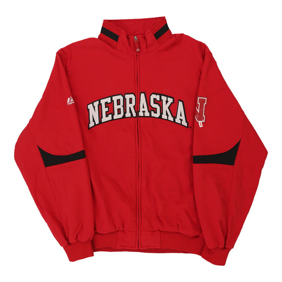 Vintage red Nebraska  Majestic Jacket - mens x-large