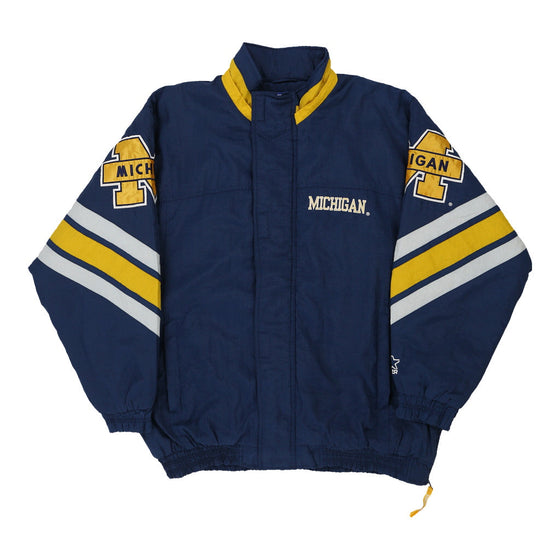 Vintage navy Michigan Starter Jacket - mens x-large