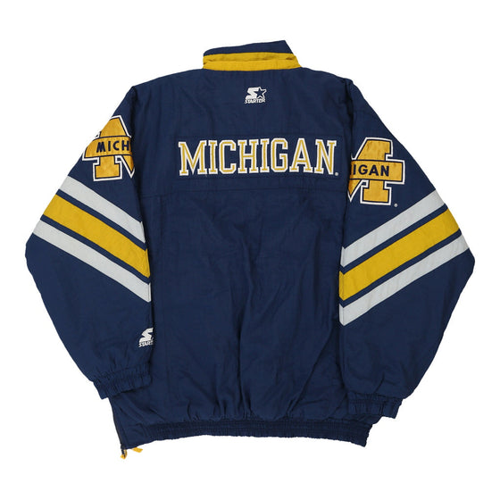 Vintage navy Michigan Starter Jacket - mens x-large