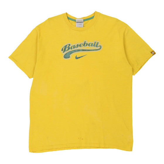 Vintage yellow Baseball Nike T-Shirt - mens x-large