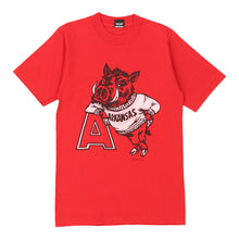  Vintage red Single Stitch 1980s Arkansas Razorbacks. Screen Stars T-Shirt - mens small