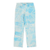 John Baner  Tie-Dye Trousers - 30W UK 8 Blue Cotton - Thrifted.com