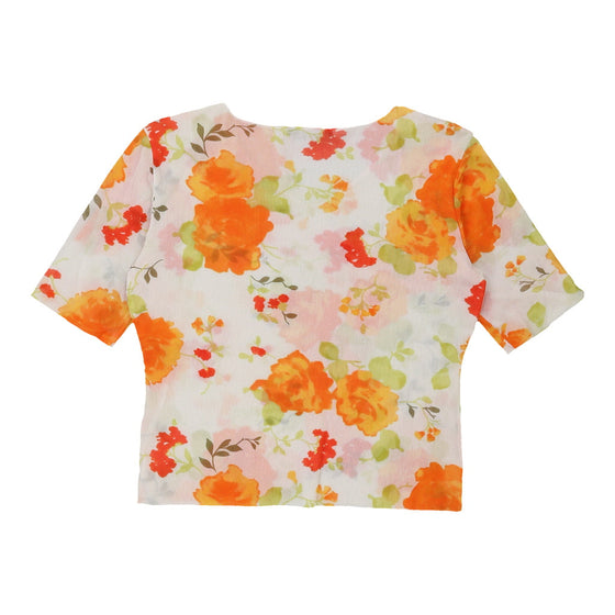 Les Copains Floral Top - Medium Multicoloured Viscose