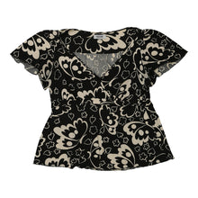  Cheap & Chic Moschino Floral Top - Large Black Viscose