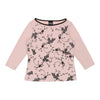 Avenue Of The Stars Floral Long Sleeve Top - Large Pink Polyester Blend - Thrifted.com