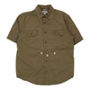 Vintage khaki Carhartt Short Sleeve Shirt - mens large