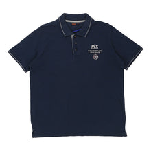  Vintage navy Avirex Polo Shirt - mens x-large