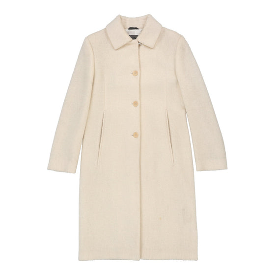 Les Copains Overcoat - Medium Cream Wool Blend