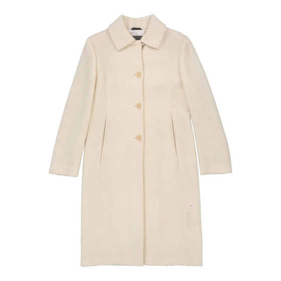 Les Copains Overcoat - Medium Cream Wool Blend