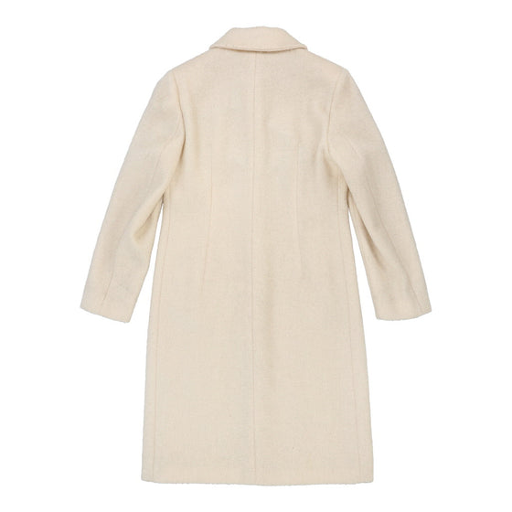 Les Copains Overcoat - Medium Cream Wool Blend