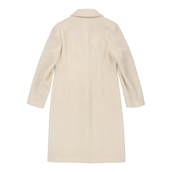 Les Copains Overcoat - Medium Cream Wool Blend