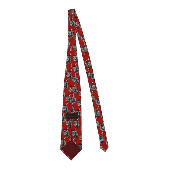 Vintage red Laura Biagiotti Tie - mens no size