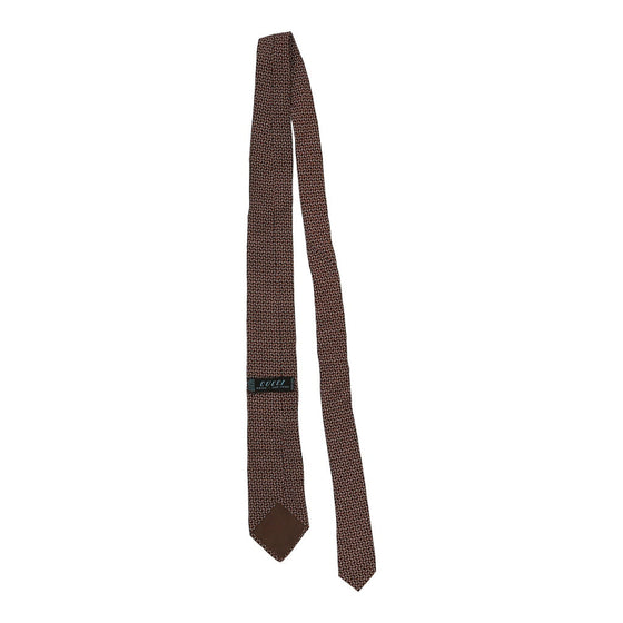 Vintage brown Cucci Tie - mens no size