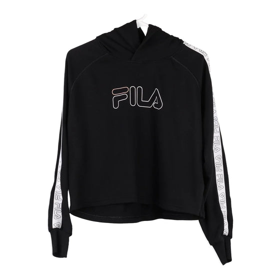 Vintage black Age 15-16 Fila Hoodie - girls x-large