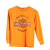 Vintage orange Age 10-11 Harley Davidson Long Sleeve Top - boys medium