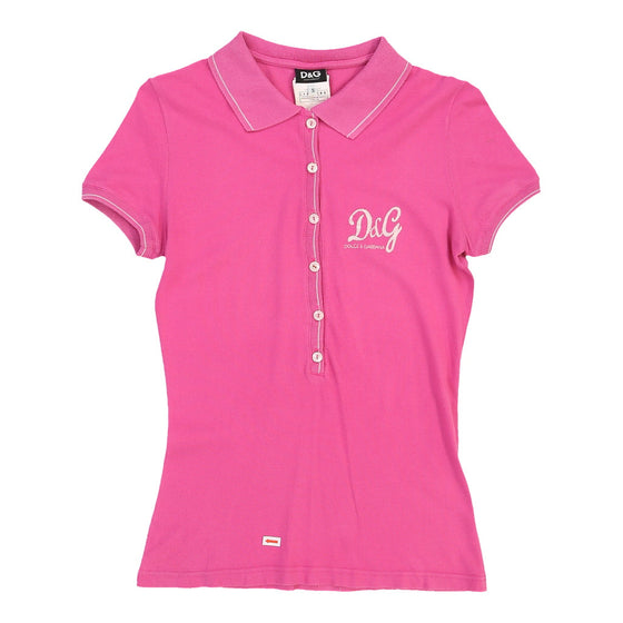 Dolce & Gabbana Polo Shirt - Small Pink Cotton