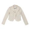 Armani Jeans Striped Jacket - Small White Cotton