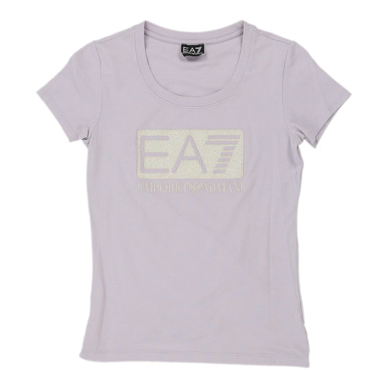 Ea7 T-Shirt - Small Purple Cotton Blend