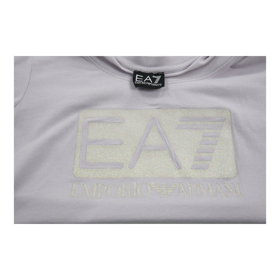 Ea7 T-Shirt - Small Purple Cotton Blend