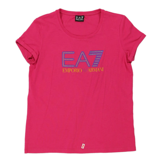 Ea7 T-Shirt - Medium Pink Cotton Blend