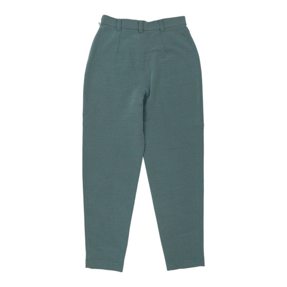 Byblos Trousers - 30W UK 12 Blue Wool Blend