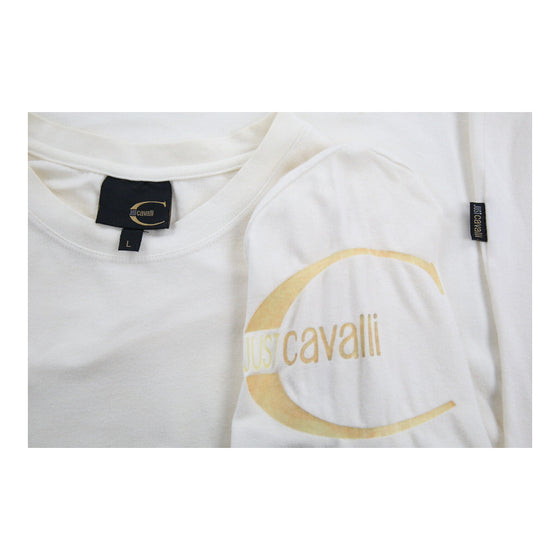 Just Cavalli T-Shirt - Large White Cotton