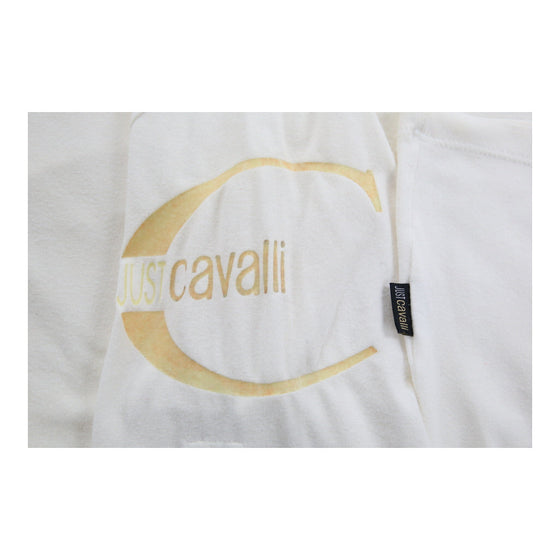 Just Cavalli T-Shirt - Large White Cotton