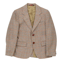  Age 10-11 Yves Saint Laurent Checked Blazer - Medium Beige Wool