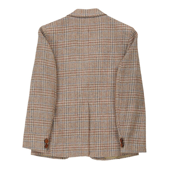 Age 10-11 Yves Saint Laurent Checked Blazer - Medium Beige Wool